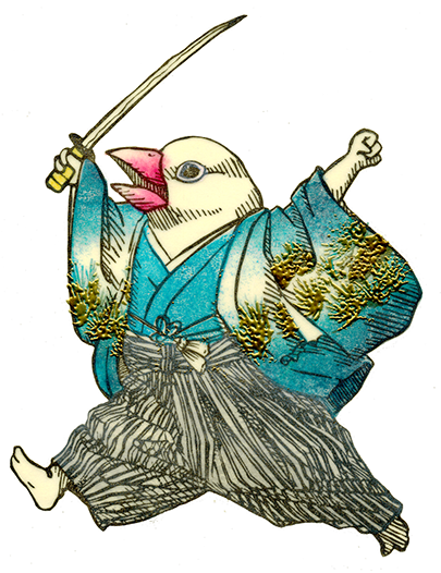 信川みなみ　七五三　文鳥